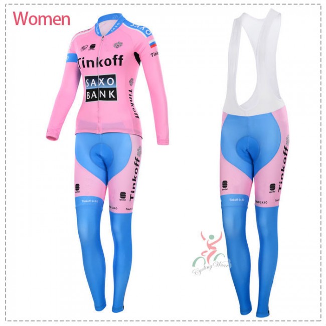 2015 Dames Saxo Bank Tinkoff Fietskleding Fietsshirt lange mouw+Lange fietsbroeken 3652 2015 Dames Saxo Bank Tinkoff Fietskleding Fietsshirt lange mouw+Lange fietsbroeken 3652