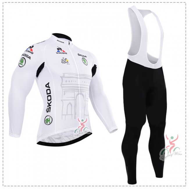2015 Tour de France Blanc Fietskleding Fietsshirt lange mouw+Lange fietsbroeken Bib 2090 2015 Tour de France Blanc Fietskleding Fietsshirt lange mouw+Lange fietsbroeken Bib 2090