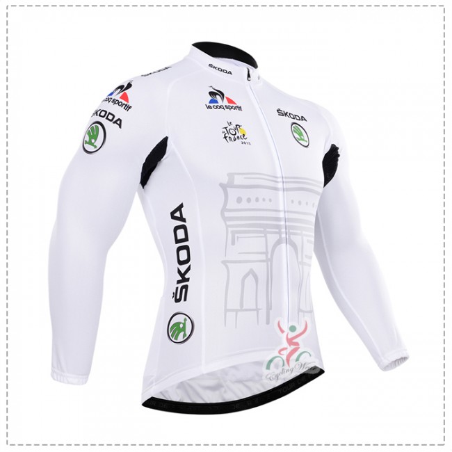 2015 Tour de France Fietsshirt lange mouw Blanc 2100 2015 Tour de France Fietsshirt lange mouw Blanc 2100