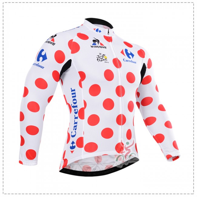 2015 Tour de France Fietsshirt lange mouw A Pois 2099 2015 Tour de France Fietsshirt lange mouw A Pois 2099