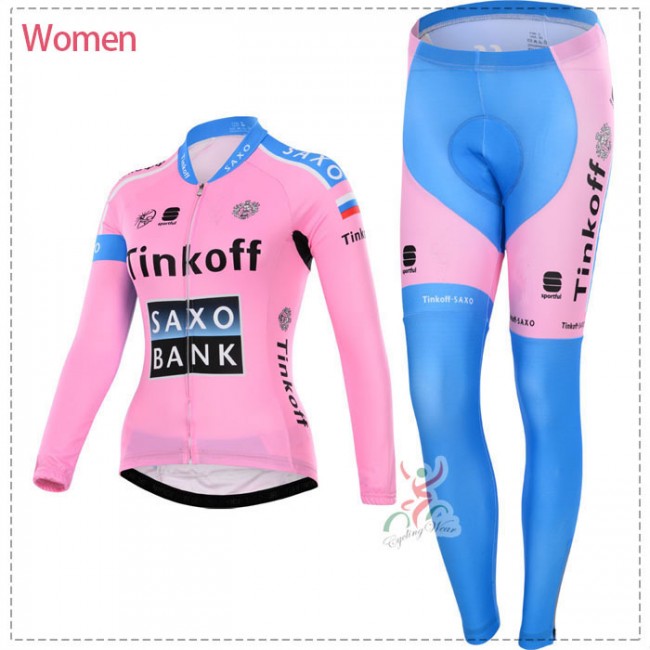 2015 Tinkoff saxo bank Dames Fietskleding Fietsshirt lange mouw+Lange fietsbroeken 3649 2015 Tinkoff saxo bank Dames Fietskleding Fietsshirt lange mouw+Lange fietsbroeken 3649