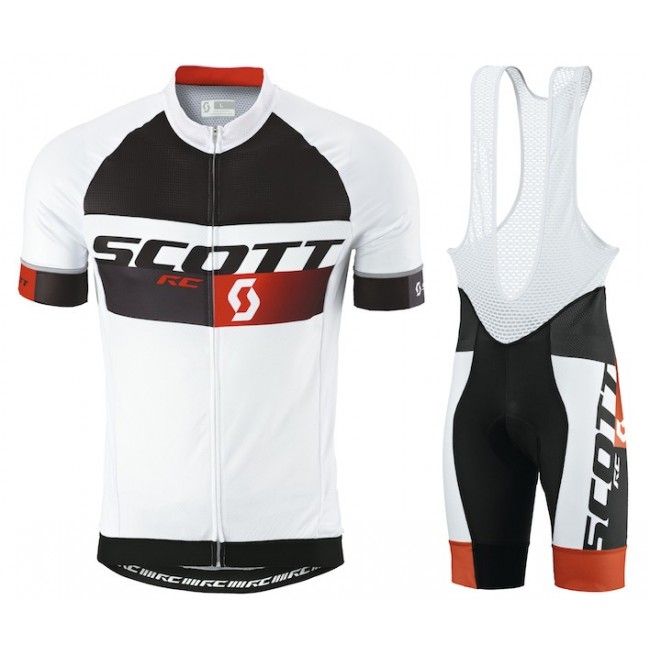 2015 Scott RC Pro zwart-wit-rood Fietskleding Set Fietsshirt Korte Mouwen+Fietsbroek Bib Korte 2239 2015 Scott RC Pro zwart-wit-rood Fietskleding Set Fietsshirt Korte Mouwen+Fietsbroek Bib Korte 2239