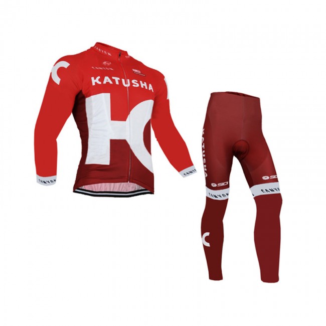 2016 Katusha Fietskleding set Fietsshirt Lange Mouwen+lange fietsbroeken 20160036 2016 Katusha Fietskleding set Fietsshirt Lange Mouwen+lange fietsbroeken 20160036