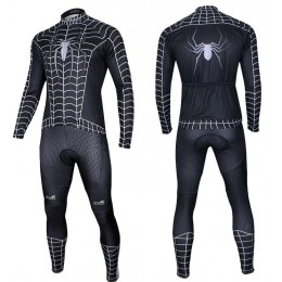 Spider-man zwart Fietskleding Fietsshirt lange mouw+Lange fietsbroeken 2016036502 Spider-man zwart Fietskleding Fietsshirt lange mouw+Lange fietsbroeken 2016036502