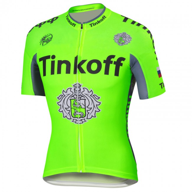 2016 Tinkoff Saxo Bank Fluo Green Fietsshirt Korte Mouw 2016036070 2016 Tinkoff Saxo Bank Fluo Green Fietsshirt Korte Mouw 2016036070