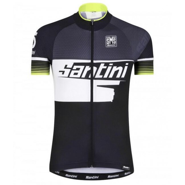 2016 Santini Atom 20 zwart wit groen Fietsshirt Korte Mouw 2016036609 2016 Santini Atom 20 zwart wit groen Fietsshirt Korte Mouw 2016036609