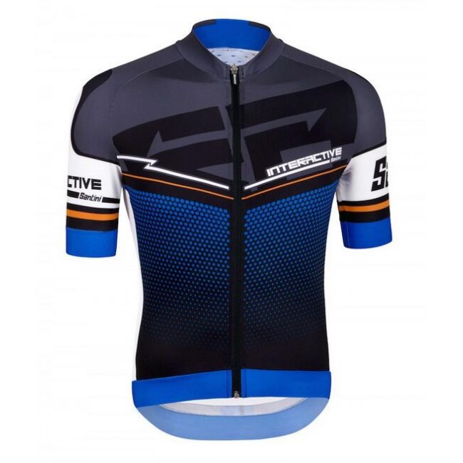2016 Santini Interactive 30 zwart blauw Fietsshirt Korte Mouw 2016036614 2016 Santini Interactive 30 zwart blauw Fietsshirt Korte Mouw 2016036614