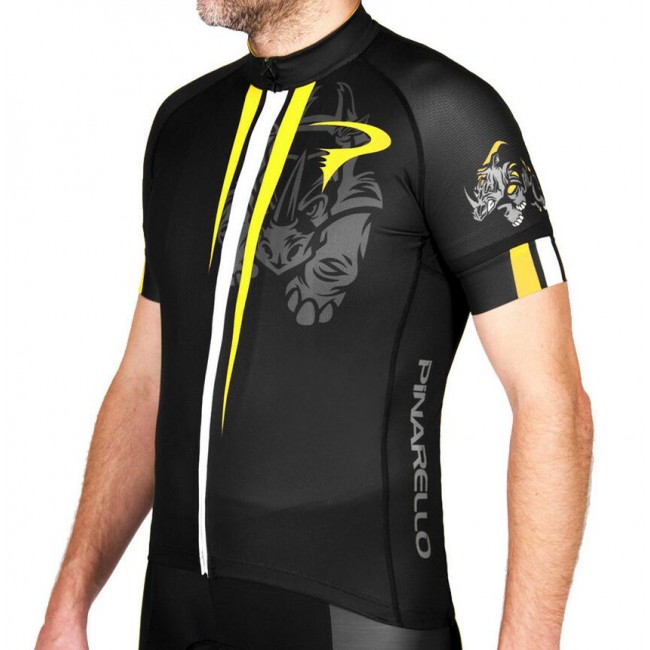 2016 Pinarello Rhino Fietsshirt Korte Mouw zwart geel 2016036730 2016 Pinarello Rhino Fietsshirt Korte Mouw zwart geel 2016036730