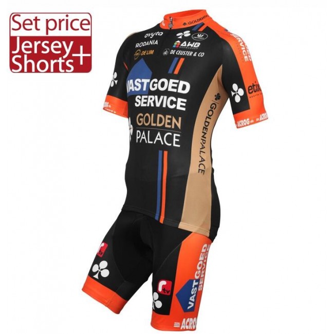 2016 VASTGOEDSERVICE-GOLDEN PALACE Fietskleding Fietsshirt Korte+Korte fietsbroeken 2016036778 2016 VASTGOEDSERVICE-GOLDEN PALACE Fietskleding Fietsshirt Korte+Korte fietsbroeken 2016036778