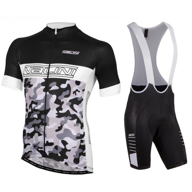 NALINI PRO Camouflage Fietskleding Fietsshirt Korte+Korte Fietsbroeken Bib zwart wit 20160976 NALINI PRO Camouflage Fietskleding Fietsshirt Korte+Korte Fietsbroeken Bib zwart wit 20160976