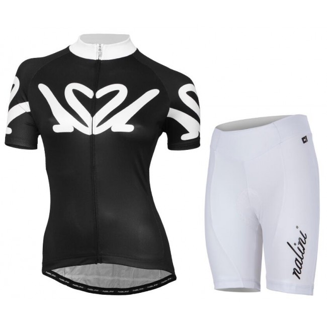 NALINI PRO Dames Enne Fietskleding Fietsshirt Korte+Korte fietsbroeken zwart wit 20160989 NALINI PRO Dames Enne Fietskleding Fietsshirt Korte+Korte fietsbroeken zwart wit 20160989