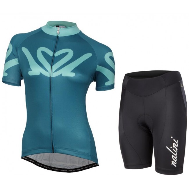 NALINI PRO Dames Enne Fietskleding Fietsshirt Korte+Korte fietsbroeken petrol 20160990 NALINI PRO Dames Enne Fietskleding Fietsshirt Korte+Korte fietsbroeken petrol 20160990