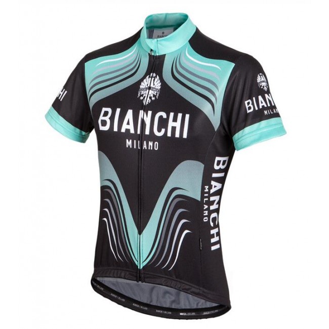 Bianchi Milano Tuela Dames Fietsshirt Korte Mouw zwart celeste 20160921 Bianchi Milano Tuela Dames Fietsshirt Korte Mouw zwart celeste 20160921