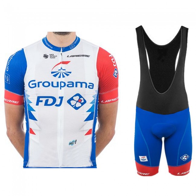 Groupama Fdj 2021 Fietskleding Fietsshirt Korte Mouw+Korte Fietsbroeken Bib zwart 2021168 Groupama Fdj 2021 Fietskleding Fietsshirt Korte Mouw+Korte Fietsbroeken Bib zwart 2021168