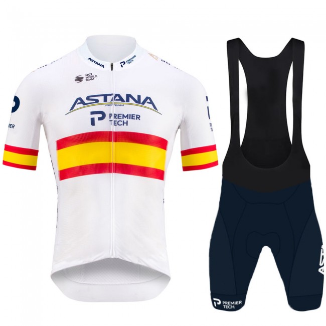 Spanish Astana Pro 2021 Team Wielershirt Korte Mouw+Korte Fietsbroeken Bib 20210344 Spanish Astana Pro 2021 Team Wielershirt Korte Mouw+Korte Fietsbroeken Bib 20210344