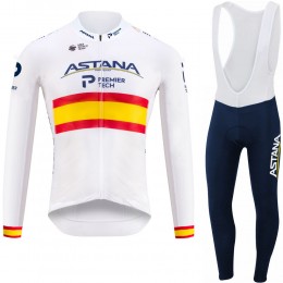 Spanish Astana Pro Team 2021 Fietskleding Fietsshirt Lange Mouw+Lange Fietsbroek Bib 20210350 Spanish Astana Pro Team 2021 Fietskleding Fietsshirt Lange Mouw+Lange Fietsbroek Bib 20210350