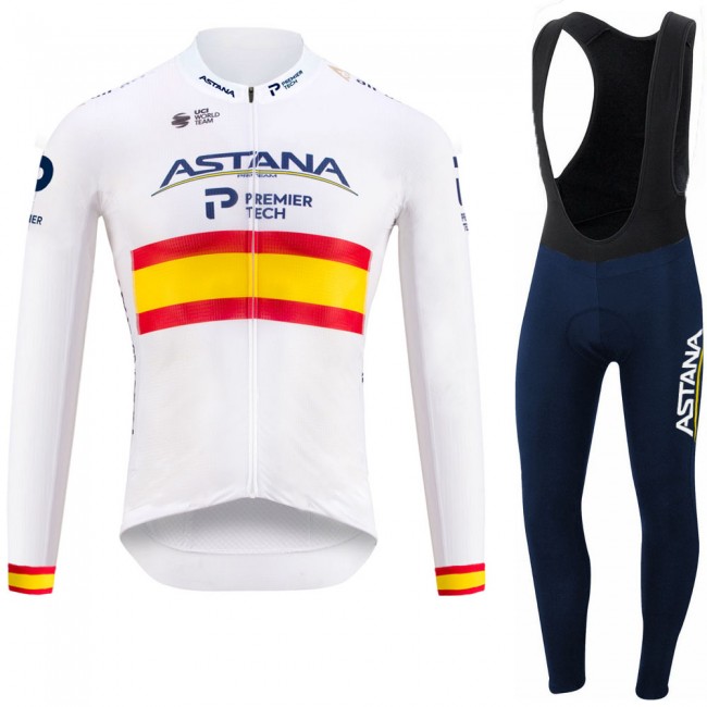 Spanish Astana Pro Team 2021 Fietskleding Fietsshirt Lange Mouw+Lange Fietsbroek Bib 20210351 Spanish Astana Pro Team 2021 Fietskleding Fietsshirt Lange Mouw+Lange Fietsbroek Bib 20210351