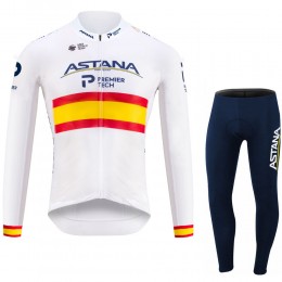 Spanish Astana Pro Team 2021 Fietskleding Fietsshirt Lange Mouw+Lange Fietsbroek Bib 20210352 Spanish Astana Pro Team 2021 Fietskleding Fietsshirt Lange Mouw+Lange Fietsbroek Bib 20210352