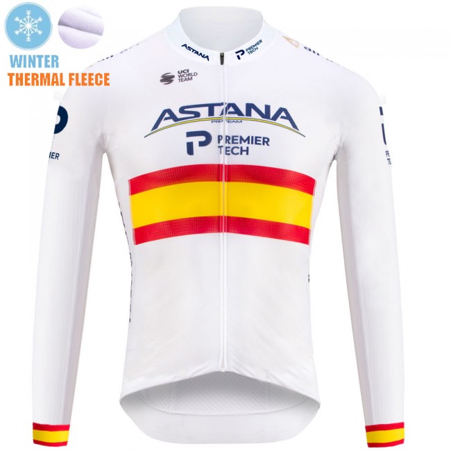 Spanish Winter Fleece Astana Pro Team 2021 Wielerkleding Fietsshirt Korte Mouw 20210353 Spanish Winter Fleece Astana Pro Team 2021 Wielerkleding Fietsshirt Korte Mouw 20210353