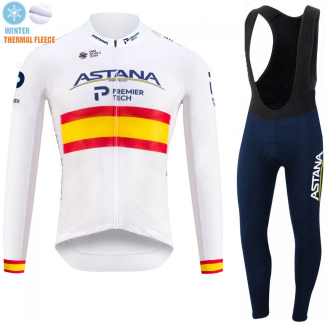 Spanish Winter Fleece Astana Pro Team 2021 Fietskleding Fietsshirt Lange Mouw+Lange Fietsbroek Bib 20210358 Spanish Winter Fleece Astana Pro Team 2021 Fietskleding Fietsshirt Lange Mouw+Lange Fietsbroek Bib 20210358