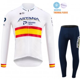 Spanish Winter Fleece Astana Pro Team 2021 Fietskleding Fietsshirt Lange Mouw+Lange Fietsbroek Bib 20210359 Spanish Winter Fleece Astana Pro Team 2021 Fietskleding Fietsshirt Lange Mouw+Lange Fietsbroek Bib 20210359