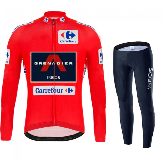 INEOS Grenadier Spanish Pro Team 2021 Fietskleding Fietsshirt Lange Mouw+Lange Fietsbroek Bib 20210455 INEOS Grenadier Spanish Pro Team 2021 Fietskleding Fietsshirt Lange Mouw+Lange Fietsbroek Bib 20210455