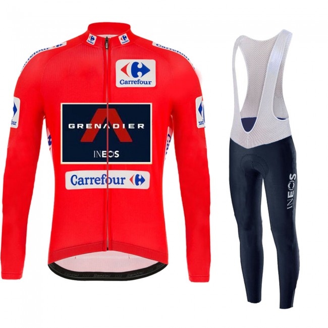 INEOS Grenadier Spanish Pro Team 2021 Fietskleding Fietsshirt Lange Mouw+Lange Fietsbroek Bib 20210457 INEOS Grenadier Spanish Pro Team 2021 Fietskleding Fietsshirt Lange Mouw+Lange Fietsbroek Bib 20210457