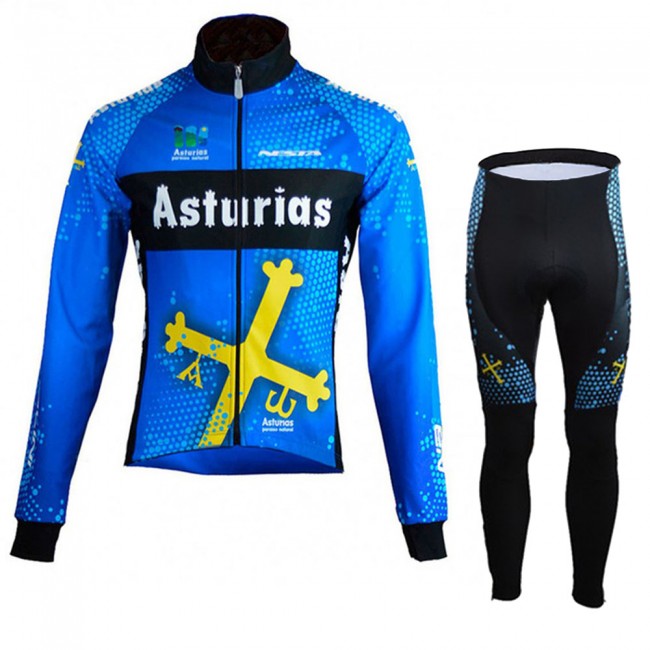 Asturias Pro Team 2021 Fietskleding Fietsshirt Lange Mouw+Lange Fietsbroek Bib 20210331 Asturias Pro Team 2021 Fietskleding Fietsshirt Lange Mouw+Lange Fietsbroek Bib 20210331