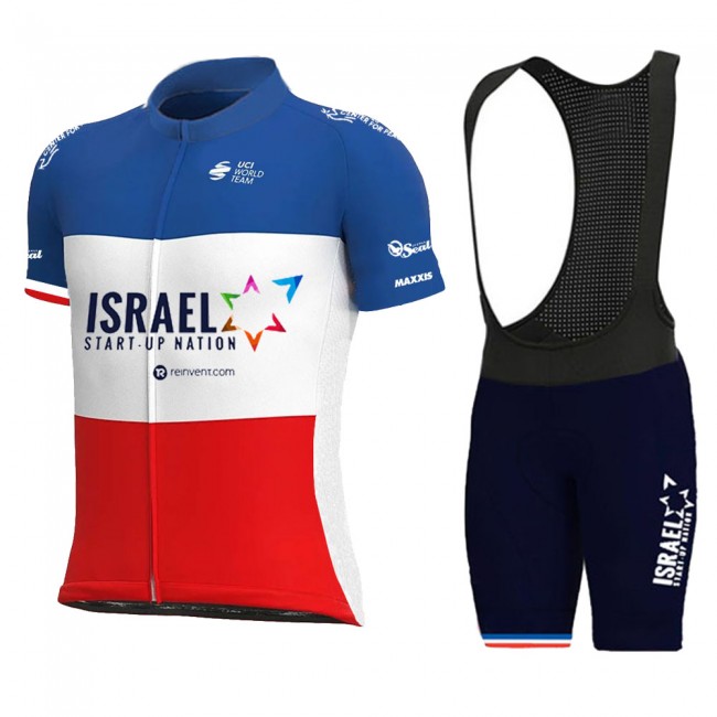 Israel Start Up nation France Pro Team 2021 Fietskleding Fietsshirt Korte Mouw+Korte Fietsbroeken Bib 20210589 Israel Start Up nation France Pro Team 2021 Fietskleding Fietsshirt Korte Mouw+Korte Fietsbroeken Bib 20210589