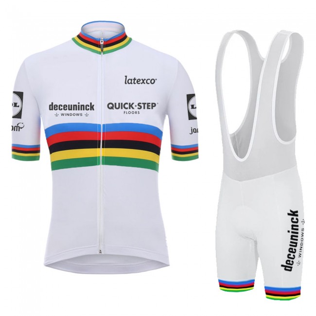 White Champion Quick Step Pro Team 2021 Fietskleding Fietsshirt Korte Mouw+Korte Fietsbroeken Bib 20210614 White Champion Quick Step Pro Team 2021 Fietskleding Fietsshirt Korte Mouw+Korte Fietsbroeken Bib 20210614