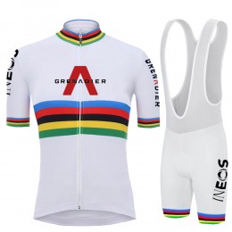 White Ineos Champion Pro Team 2021 Fietskleding Fietsshirt Korte Mouw+Korte Fietsbroeken Bib 20210618 White Ineos Champion Pro Team 2021 Fietskleding Fietsshirt Korte Mouw+Korte Fietsbroeken Bib 20210618