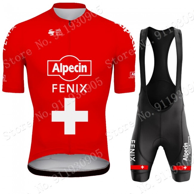 Alpecin Fenix Swiss Pro Team 2021 Fietskleding Fietsshirt Korte Mouw+Korte Fietsbroeken Bib 70607 Alpecin Fenix Swiss Pro Team 2021 Fietskleding Fietsshirt Korte Mouw+Korte Fietsbroeken Bib 70607