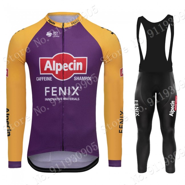 Purple France Tour 2021 Alpecin Fenix Pro Team Wielerkleding Set Fietsshirts Lange Mouw+Lange Fietsrbroek Bib 70619 Purple France Tour 2021 Alpecin Fenix Pro Team Wielerkleding Set Fietsshirts Lange Mouw+Lange Fietsrbroek Bib 70619