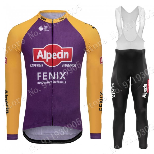 Purple France Tour 2021 Alpecin Fenix Pro Team Wielerkleding Set Fietsshirts Lange Mouw+Lange Fietsrbroek Bib 70620 Purple France Tour 2021 Alpecin Fenix Pro Team Wielerkleding Set Fietsshirts Lange Mouw+Lange Fietsrbroek Bib 70620