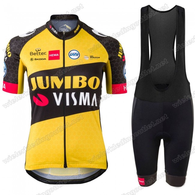 Dames Jumbo Visma Pro Team 2021 Wielerkleding Fietsshirt Korte Mouw+Korte Fietsbroeken Bib 20210131 Dames Jumbo Visma Pro Team 2021 Wielerkleding Fietsshirt Korte Mouw+Korte Fietsbroeken Bib 20210131