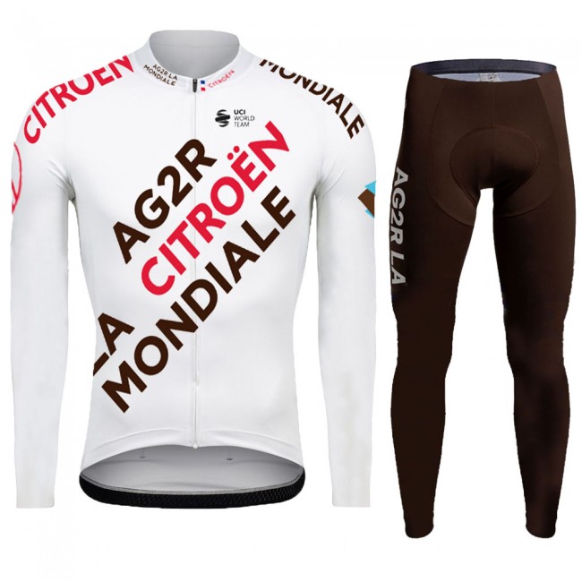 Ag2r 2022 Pro Team Fietskleding Fietsshirt Lange Mouw+Lange Fietsbroek Bib 202272 Ag2r 2022 Pro Team Fietskleding Fietsshirt Lange Mouw+Lange Fietsbroek Bib 202272