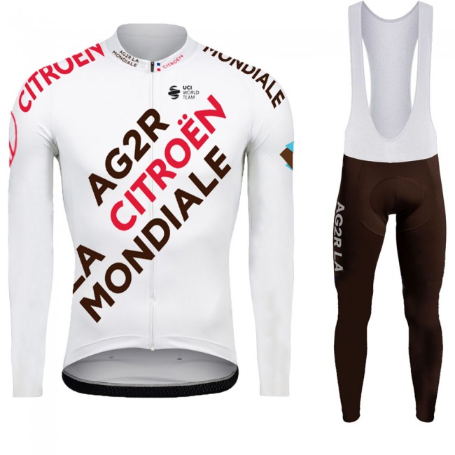 Ag2r 2022 Pro Team Fietskleding Fietsshirt Lange Mouw+Lange Fietsbroek Bib 202273 Ag2r 2022 Pro Team Fietskleding Fietsshirt Lange Mouw+Lange Fietsbroek Bib 202273