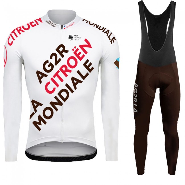 Ag2r 2022 Pro Team Fietskleding Fietsshirt Lange Mouw+Lange Fietsbroek Bib 202274 Ag2r 2022 Pro Team Fietskleding Fietsshirt Lange Mouw+Lange Fietsbroek Bib 202274