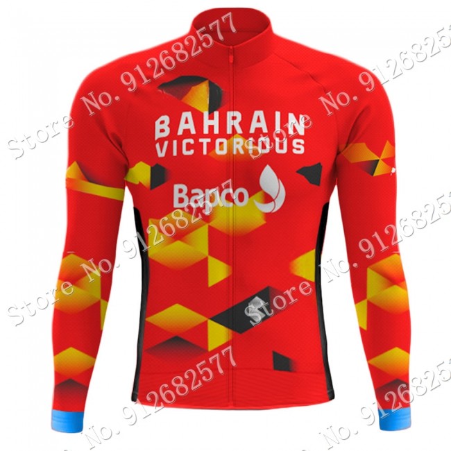 Bahrain Victorious 2022 Pro Team Fietsshirt Lange Mouw 202201090 Bahrain Victorious 2022 Pro Team Fietsshirt Lange Mouw 202201090