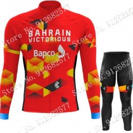 Bahrain Victorious 2022 Pro Team Fietskleding Fietsshirt Lange Mouw+Lange Fietsbroek Bib 202201094 Bahrain Victorious 2022 Pro Team Fietskleding Fietsshirt Lange Mouw+Lange Fietsbroek Bib 202201094