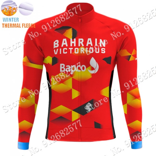 Winter Bahrain Victorious 2022 Pro Team Fietsshirt Lange Mouw 202201097 Winter Bahrain Victorious 2022 Pro Team Fietsshirt Lange Mouw 202201097