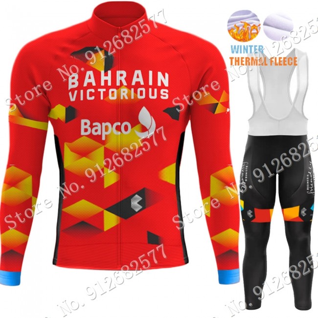 Winter Bahrain Victorious 2022 Pro Team Fietskleding Fietsshirt Lange Mouw+Lange Fietsbroek 202201102 Winter Bahrain Victorious 2022 Pro Team Fietskleding Fietsshirt Lange Mouw+Lange Fietsbroek 202201102