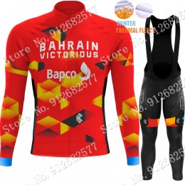 Winter Bahrain Victorious 2022 Pro Team Fietskleding Fietsshirt Lange Mouw+Lange Fietsbroek Bib 202201103 Winter Bahrain Victorious 2022 Pro Team Fietskleding Fietsshirt Lange Mouw+Lange Fietsbroek Bib 202201103