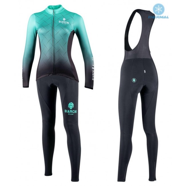 2022 Bianchi Milano Sernio Women Thermal Fietskleding Fietsshirt Lange Mouw+Lange Fietsbroek Bib AOXGF 2022 Bianchi Milano Sernio Women Thermal Fietskleding Fietsshirt Lange Mouw+Lange Fietsbroek Bib AOXGF