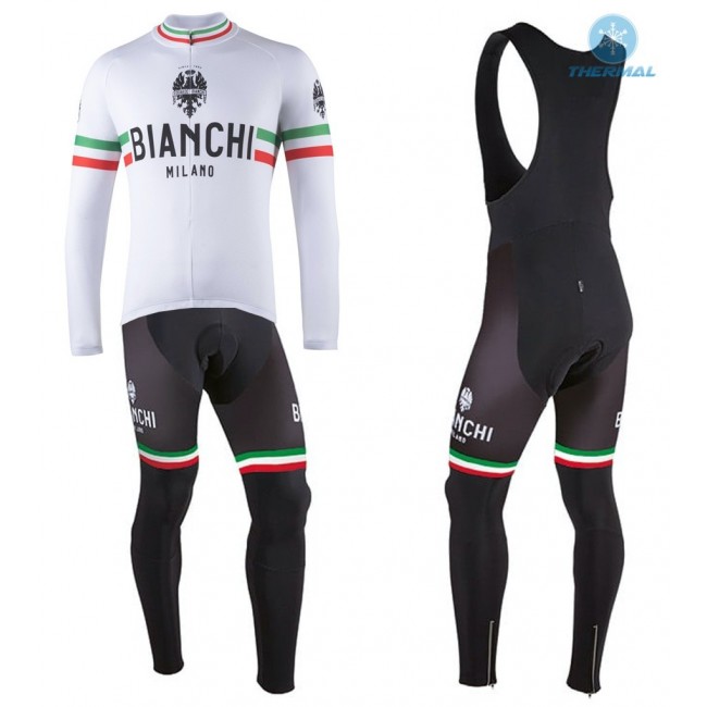 2022 Bianchi White Thermal Fietskleding Fietsshirt Lange Mouw+Lange Fietsbroek Bib SJ6I6 2022 Bianchi White Thermal Fietskleding Fietsshirt Lange Mouw+Lange Fietsbroek Bib SJ6I6