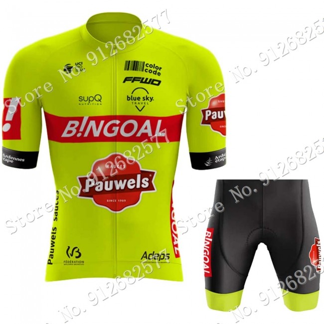 Team bingoal WALLONIE BRUXELLES 2022 Fietskleding Fietsshirt Korte Mouw+Korte Fietsbroeken Bib 202202189 Team bingoal WALLONIE BRUXELLES 2022 Fietskleding Fietsshirt Korte Mouw+Korte Fietsbroeken Bib 202202189
