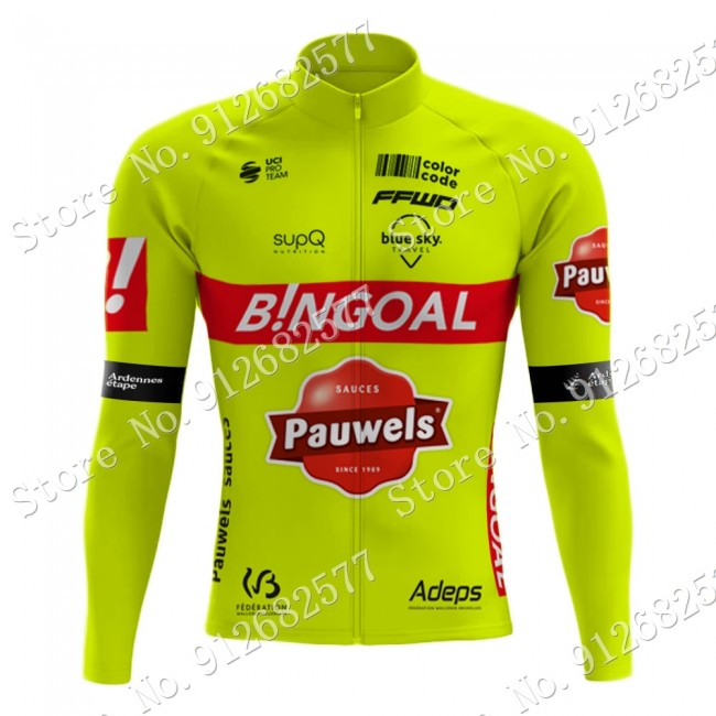 bingoal WALLONIE BRUXELLES 2022 Pro Team Fietsshirt Lange Mouw 202202190 bingoal WALLONIE BRUXELLES 2022 Pro Team Fietsshirt Lange Mouw 202202190