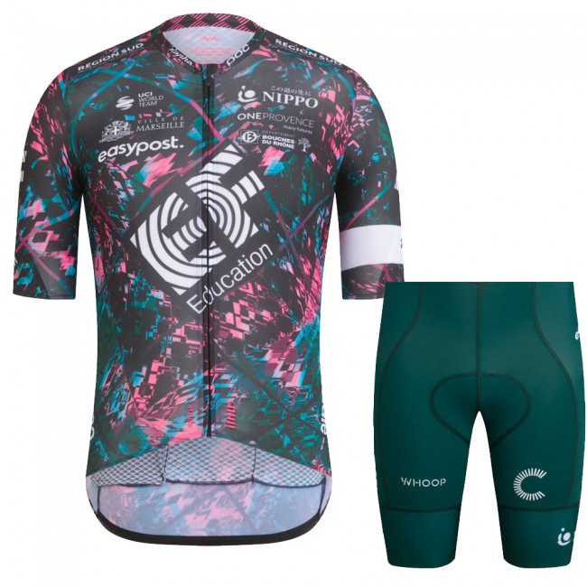 Team EF EDUCATION-EASYPOST 2022 Fietskleding Fietsshirt Korte Mouw+Korte Fietsbroeken Bib Black 2022052910 Team EF EDUCATION-EASYPOST 2022 Fietskleding Fietsshirt Korte Mouw+Korte Fietsbroeken Bib Black 2022052910