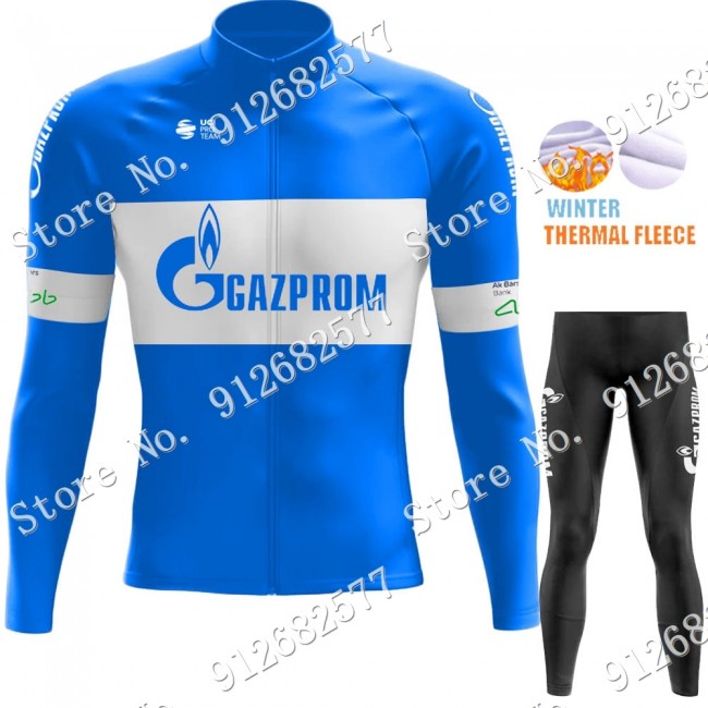 Winter gazprom rusvelo 2022 Pro Team Fietskleding Fietsshirt Lange Mouw+Lange Fietsbroek 2022122607 Winter gazprom rusvelo 2022 Pro Team Fietskleding Fietsshirt Lange Mouw+Lange Fietsbroek 2022122607