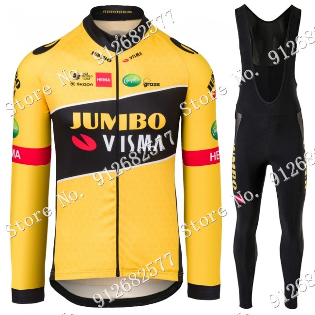 jumbo visma 2022 Pro Team Fietskleding Fietsshirt Lange Mouw+Lange Fietsbroek Bib 2022122580 jumbo visma 2022 Pro Team Fietskleding Fietsshirt Lange Mouw+Lange Fietsbroek Bib 2022122580